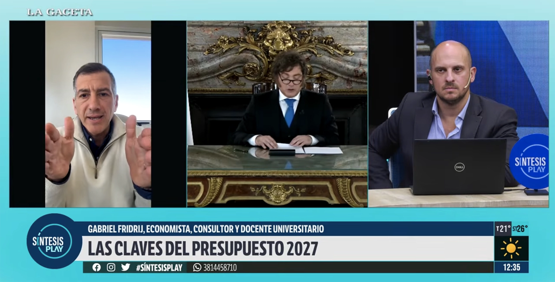 Análisis del Presupuesto 2027: ¿Es posible bajar la inflación?, el análisis de Gabriel Fridrij. Nota en «La Gaceta» de Tucumán 17/09/2026