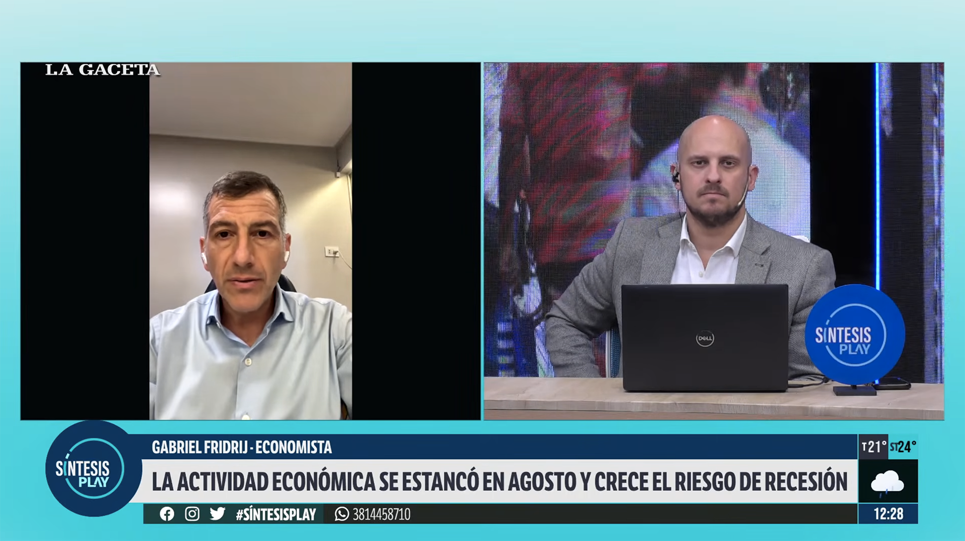 «Lo más probable es que entremos en una recesión», el análisis de Gabriel Fridrij. Nota en «La Gaceta» de Tucumán 23/10/2026
